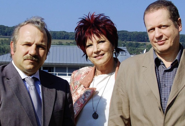 Michael Schwab, Gisela Dschle und Simon Katz werben fr den Energiecheck.   | Foto: gra