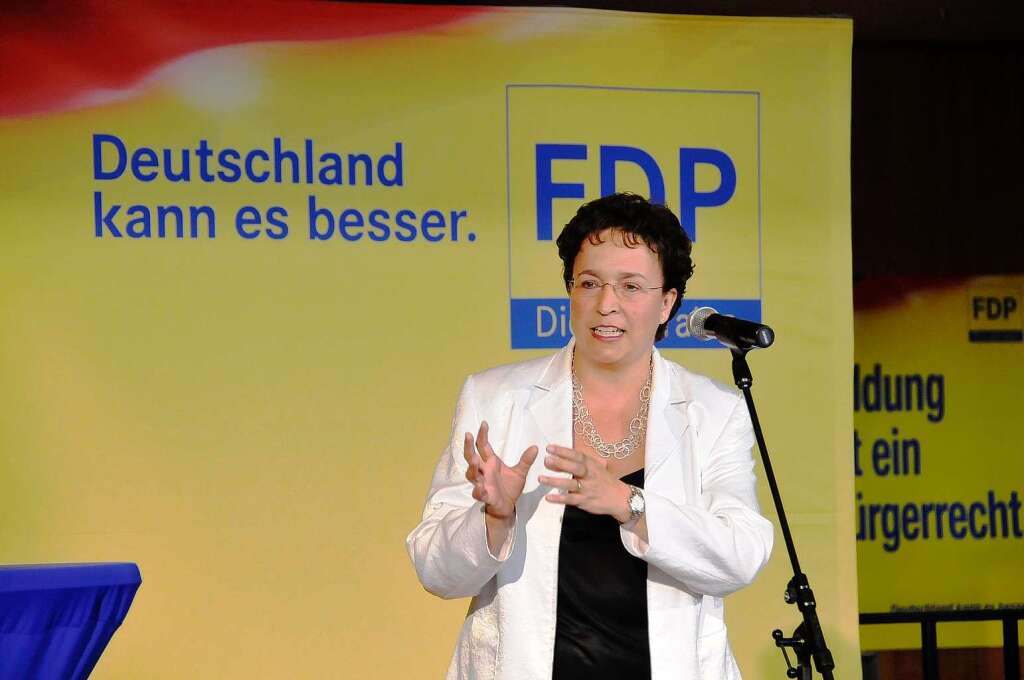 Brigitte Homburger,  stv. FDP-Fraktionsvorsitzende aus dem Wahlkreis Konstanz.