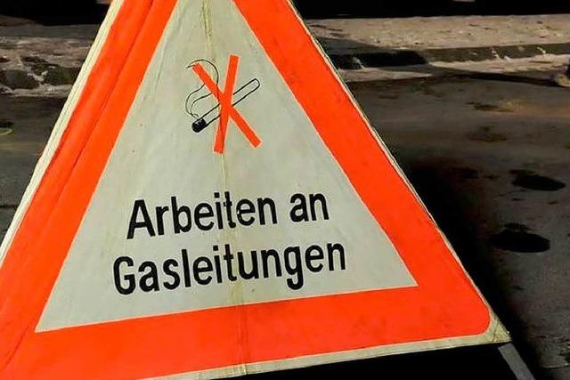 Baufirma beschdigt Gasleitung in Achern
