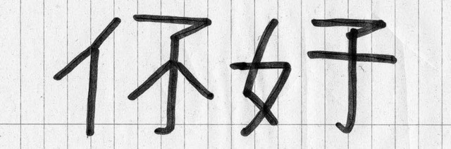China Schrift Ni Hao Jakob Knauf  | Foto: Sarah Nagel