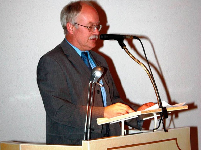 Rolf Vollmer, Ortsvorsteher von Wies, ...ie Festrede zum 750-jhrigen Jubilum.  | Foto: Heiner Fabry