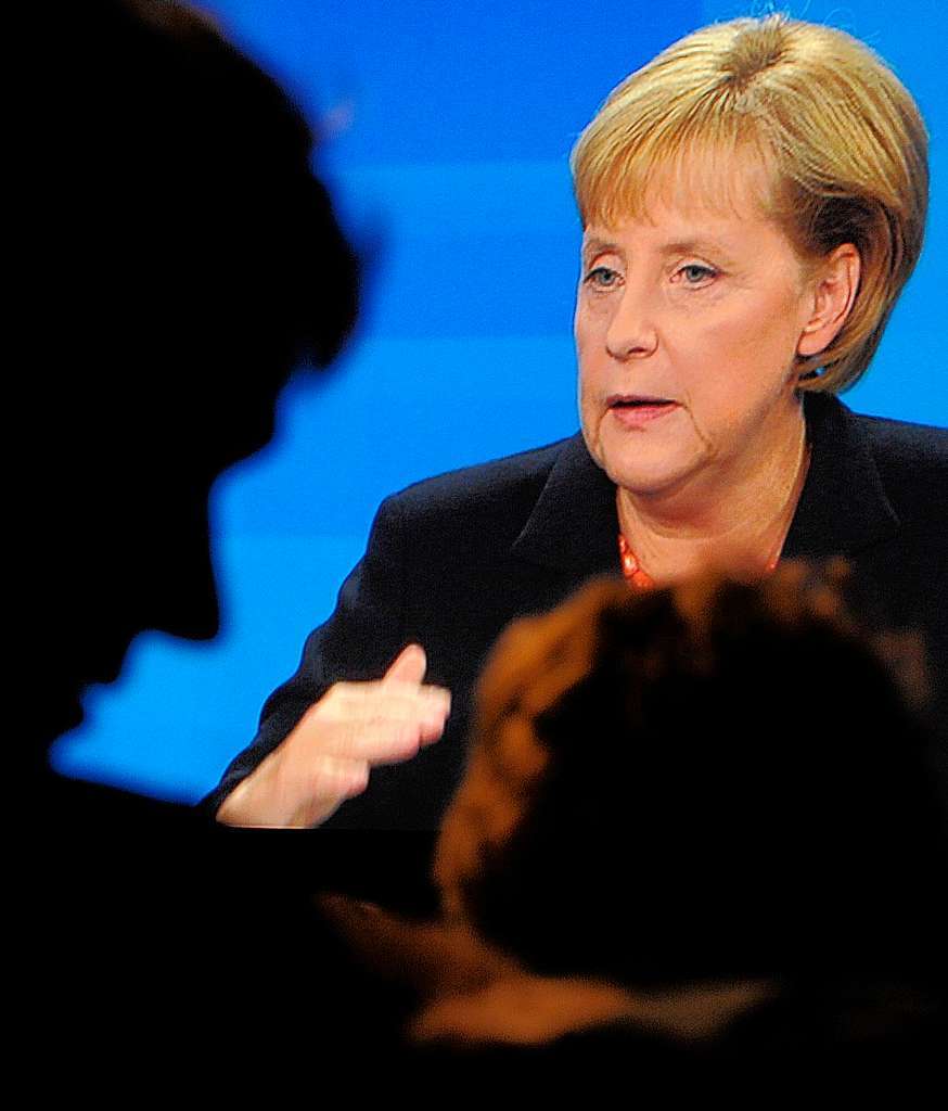 „Ich beantworte die Fragen, so wie ich es mir vorgenommen habe.“ (Merkel zu den Moderatoren, die ihr ein Ausweichen bei ihren Fragen vorwarfen.)