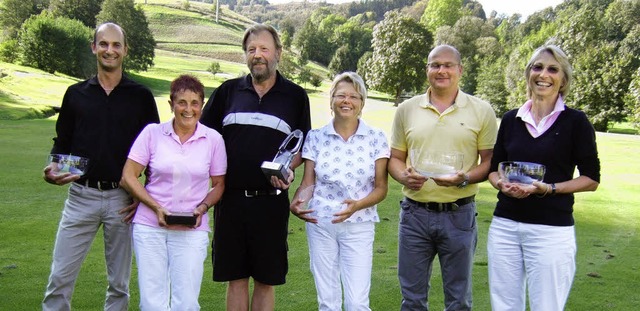Die Sieger der Clubmeisterschaften des... Herren), Elisabeth Klein (3. Damen).   | Foto: Golfclub