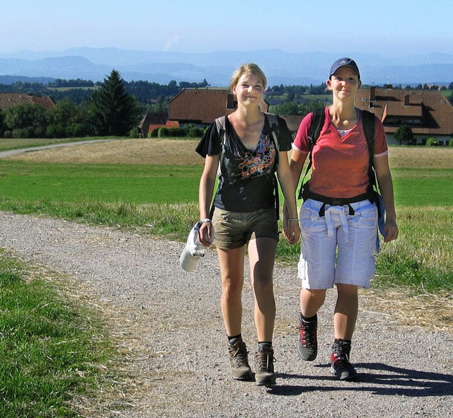 Ramona und Kristin auf dem Weg von Hchenschwand nach Rothaus.  | Foto: Eva Weise