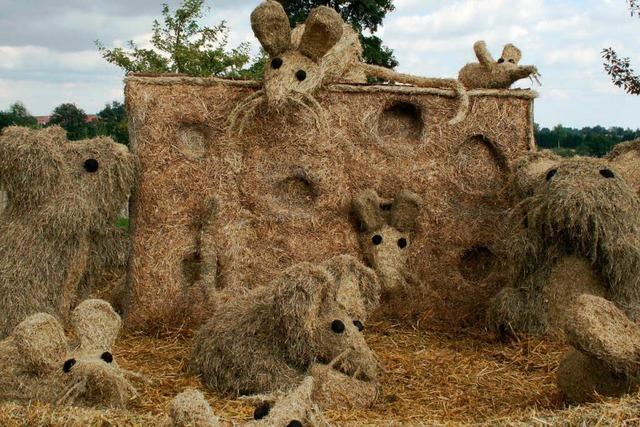 Fotos: Strohskulpturen-Wettbewerb in Hchenschwand