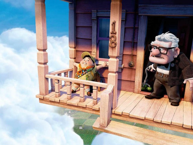 Der kleine runde Russel und der groe eckige Carl gehen auf groe Fahrt.  | Foto: Disney/Pixar