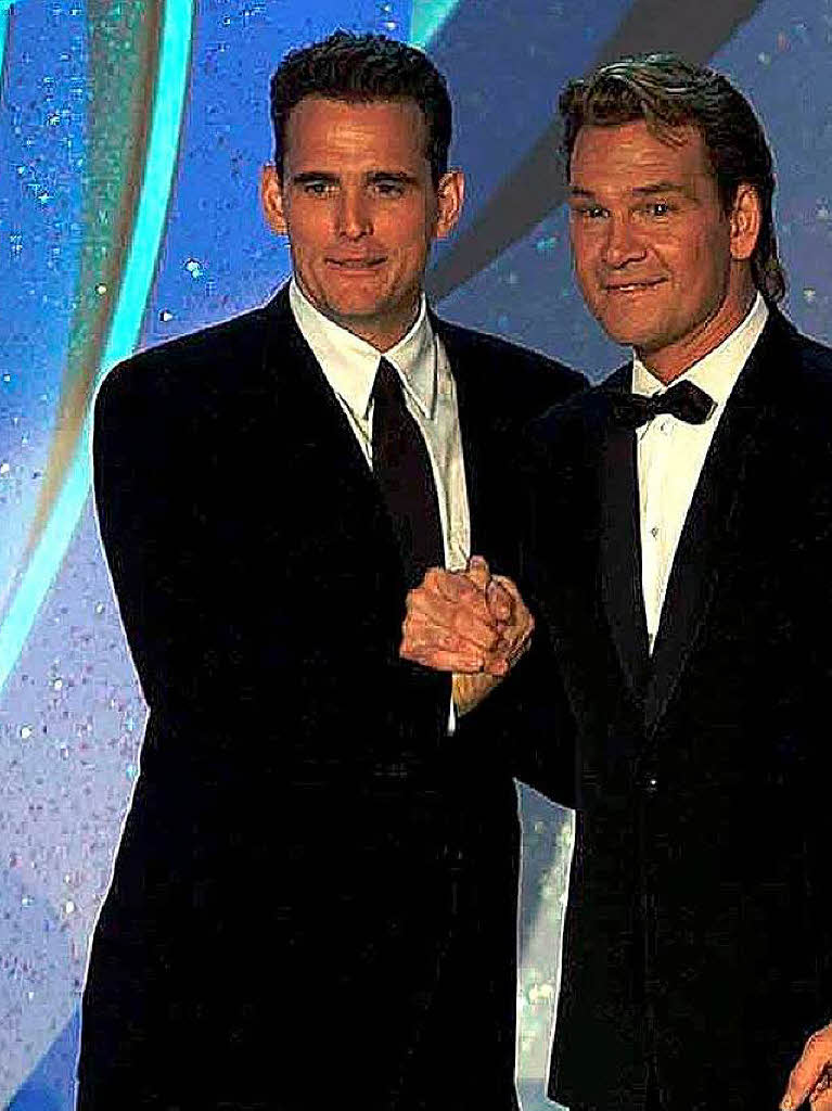 Swayze (rechts) und Matt Dillon bei einer Gala im Jahe 2002.