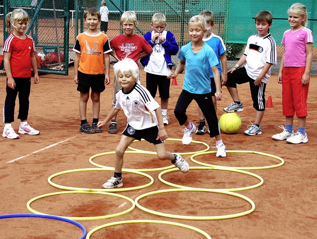 Viel Spa hatten die Jngsten in der Ballschule beim Tenniscamp.   | Foto: Vitt