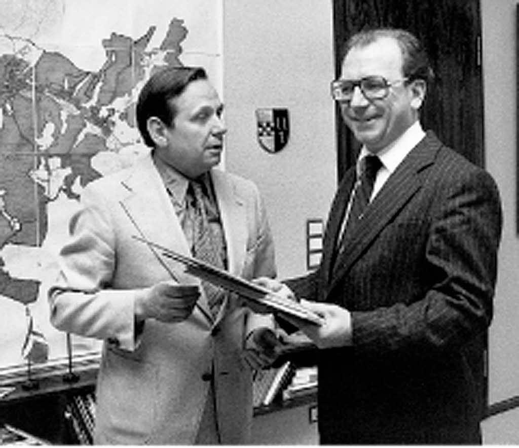 1972: Mit dem damaligen Ministerprsidenten Lothar Spth