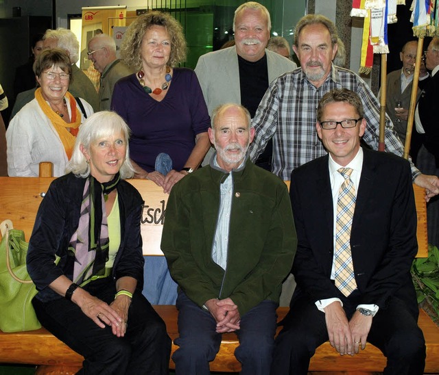 Sitzprobe zur  Ausstellungserffnung  ...Bachmann und Manfred Helm.              | Foto: Paul Schleer