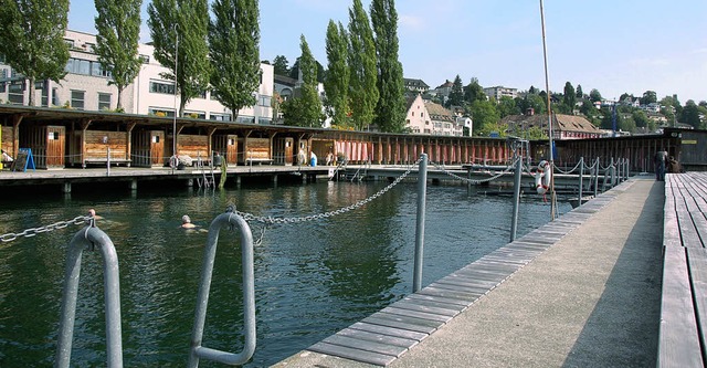 In der &#8222;Rhybadi&#8220; kann man mit Wasservgeln um die Wette schwimmen.  | Foto: Jutta Binner-Schwarz