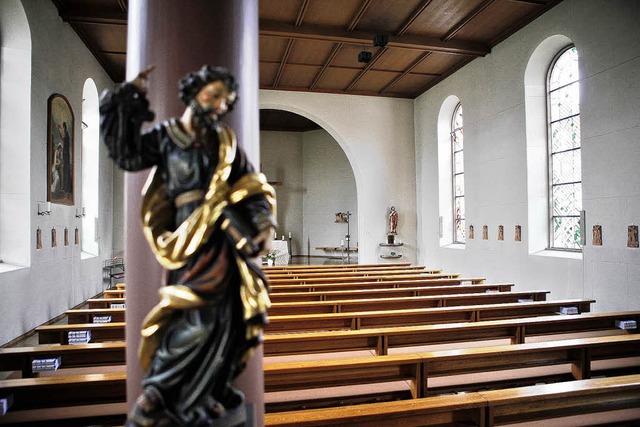 Der Innenraum der Dundenheimer  Johanneskirche.   | Foto: Christoph Breithaupt