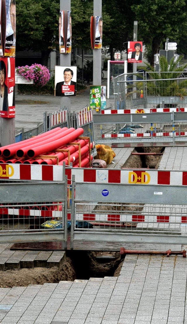 Neue Stromkabel lsst Energiedienst verlegen  | Foto: FREY