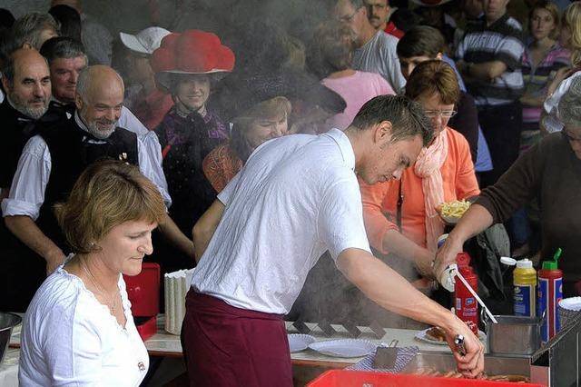 Stimmung im Festzelt und auf der Strae