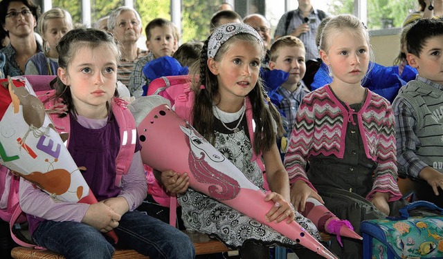 Nur Mut! Die Altdorfer ABC-Schtzen hatten ihren ersten Schultag.  | Foto: sandra decoux-kone