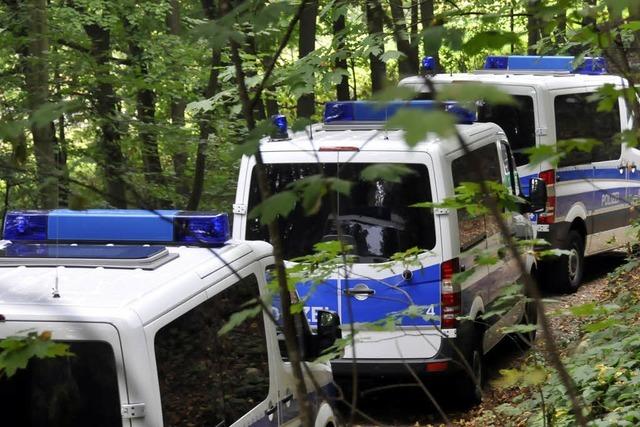 Nach Knochenfund: Polizei durchsucht Waldgebiet