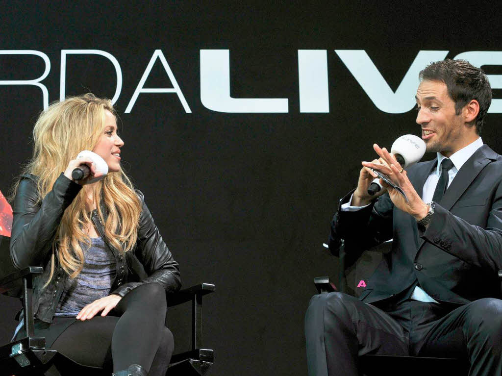 Shakira stellte sich den Fragen von Moderator Alexander Mazza. Shakira stellte sich den Fragen von Moderator Alexander Mazza.