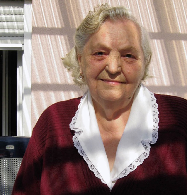 Foto der 90 Jhrigen Amalie Schmidt, geb Tag am 24.09.09  | Foto: Gnter Bank