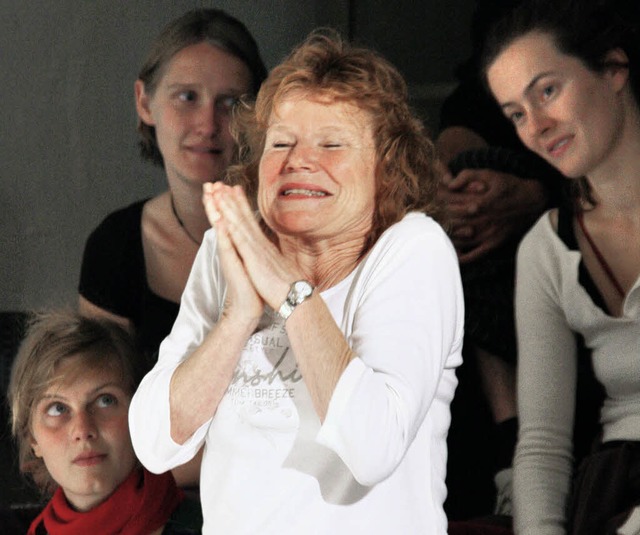 Theaterperformance im Spielraum, Freiburg. Mit Renate Krause  | Foto: Bosse