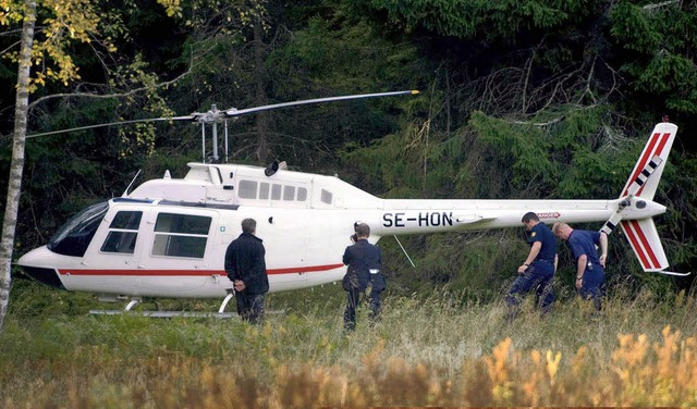 Der Hubschrauber wurde gefunden &#8211; Tter und Beute bislang nicht.  | Foto: AFP