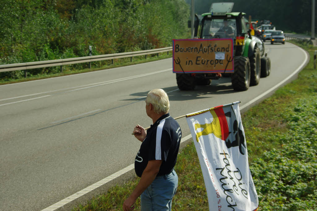 Milchbauern protestierten auch in der Ortenau gegen die niedrigen Preise.