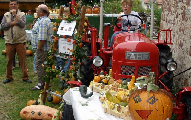 Die krftigen Farben des Herbstes bestimmten den Herbstmarkt im Anwesen Menton.   | Foto: Karlernst Lauffer