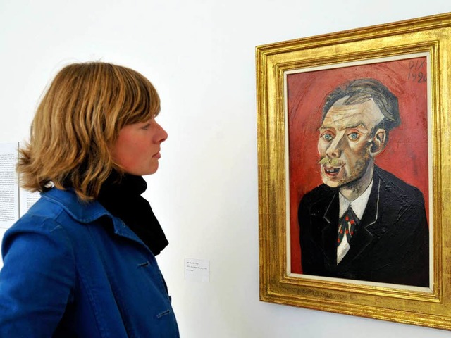 Das Bild &#8222;Max John&#8220; von Ot... im Museum fr Neue Kunst in Freiburg.  | Foto: Ingo Schneider