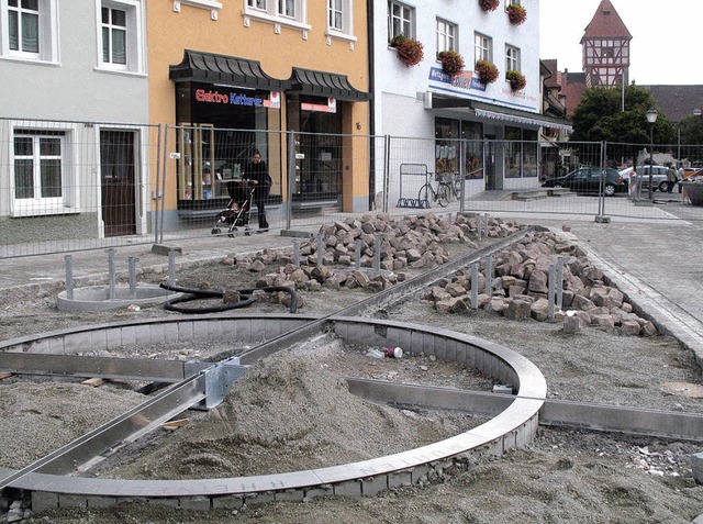 Auf dem neuen Zhringerplatz ist das Zhringerkreuz bereits zu erkennen.    | Foto: Maier