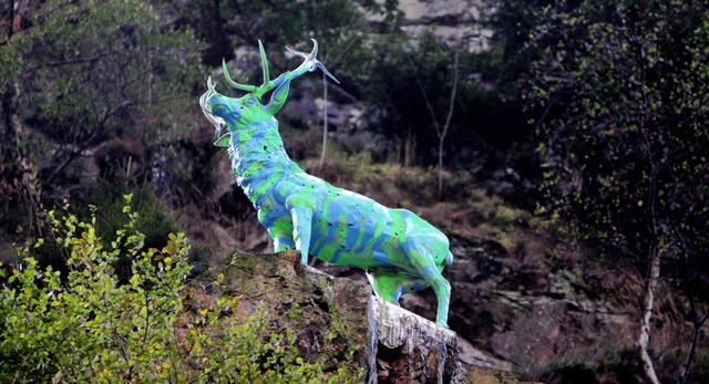 Hirschsprung, Hllental, Hirschdenkmal, Buchenbach  | Foto: Dominic Rock