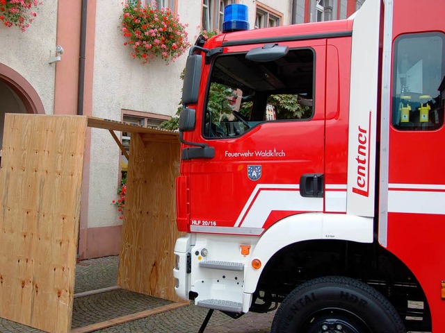 Groe Feuerwehr, kleiner Rettungsstollen (Holzmodell).  | Foto: Sylvia Timm