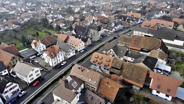 Die Friesenheimer Hauptstrae aus der ...wie  eine Verkehrsuntersuchung ergab.   | Foto: Archiv:  Michael Bamberger