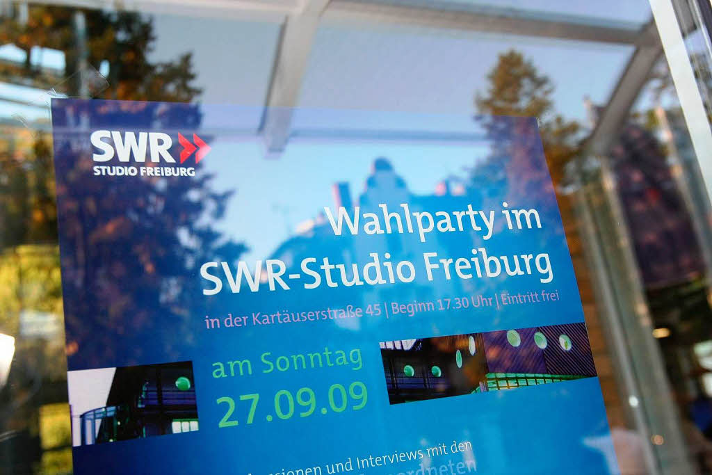 Wahlparty beim SWR in Freiburg