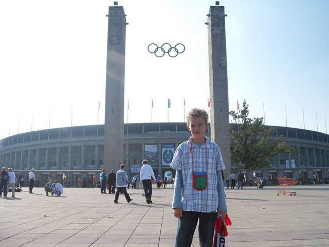 Moritz Eigel vor dem Olympiastadion.   | Foto: Privat