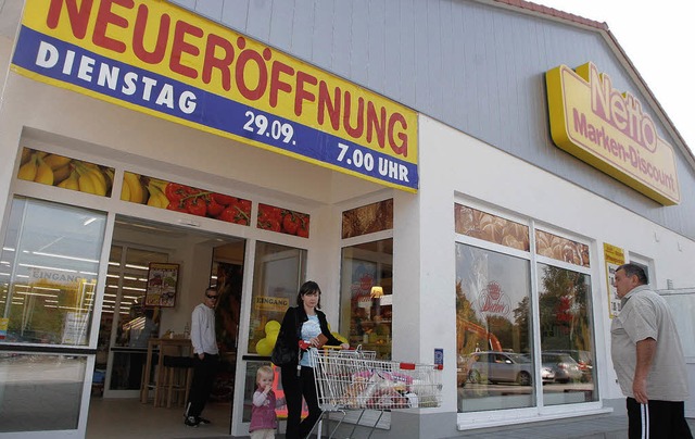 Nach jahrelangen Bemhungen hat die An... geklappt: Discounter vor der Haustre  | Foto: heidi fssel