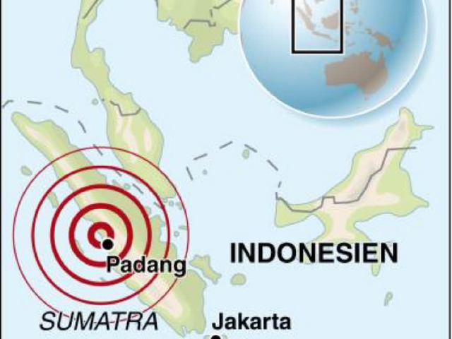 Das Zentrum des Erdbebens lag vor der Westkste von Sumatra.  | Foto: dpa-infografik