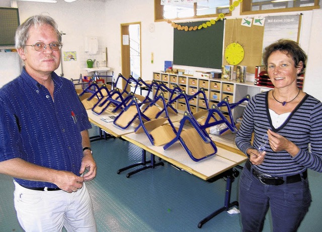 Rektor  Sinkwitz von der Hans-Thoma-Sc...le verteidigen die Klassenaufteilung.   | Foto: SK