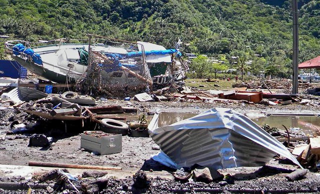 Zerstrte Kste: Samoa nach dem Tsunami   | Foto: afp