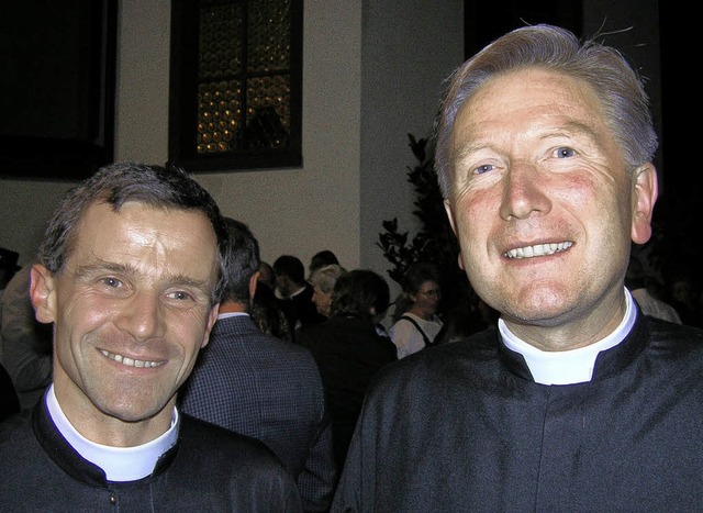 Prior Marc Gensbittel (links) hat Rhei...rat St. Michael ist  Prior Peter Lang.  | Foto: Michael haberer