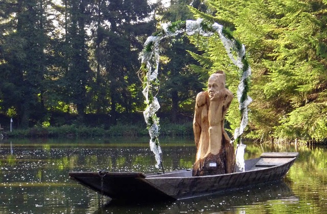 &#8222;Der Denker&#8220; auf dem See bei der Dammenmhle   | Foto: Privat