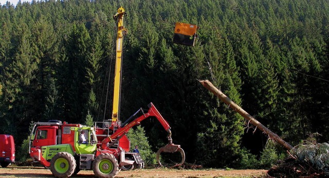 Holzhieb im Gewerbegebiet Maierhofcke...lt der firma Bchle zur Baugenehmigung  | Foto: Manfred-G. Haderer