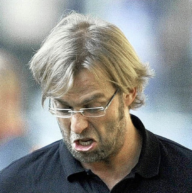 Hat eigentlich keinen Grund, so eine S...iehen: Dortmunds Trainer Jrgen Klopp   | Foto: ddp