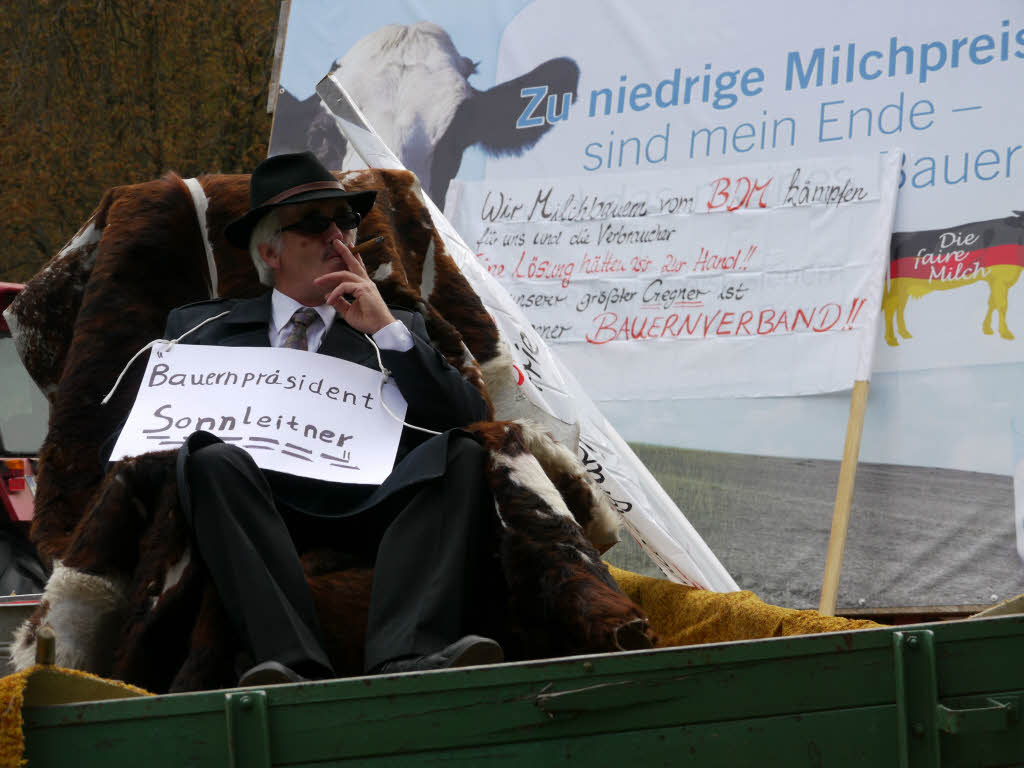 Milchbauernprotest in Freiburg