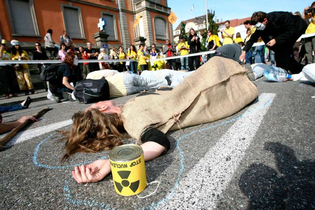 Bei der Grokundgebung gegen Atomkraft in Colmar kamen Tausende zusammen.