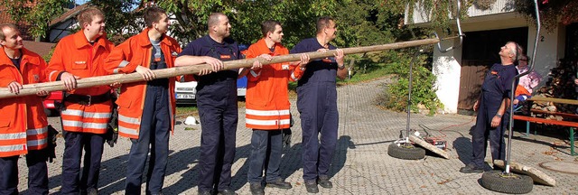 Beim &#8222;heien Draht&#8220; beweis...rwehr Grimmelshofen eine ruhige Hand.   | Foto: Jutta Binner-Schwarz