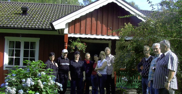 Eine kleine Delegation des Yacher Heim...befreundeten Verein in Tived/Schweden.  | Foto: Verein