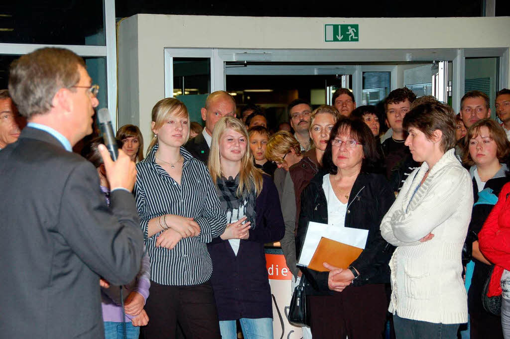 Eröffnung der Börse mit Joachim Saar, Landrat Hanno Hurth und Vertretern der Organisatoren. Eröffnung der Börse mit Joachim Saar, Landrat Hanno Hurth und Vertretern der Organisatoren.