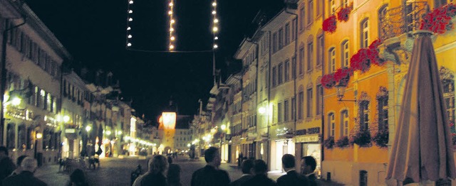 Drei Lichter fr die Stadtrte beim Or...en knftig 85 Prozent weniger Strom.    | Foto: Huber