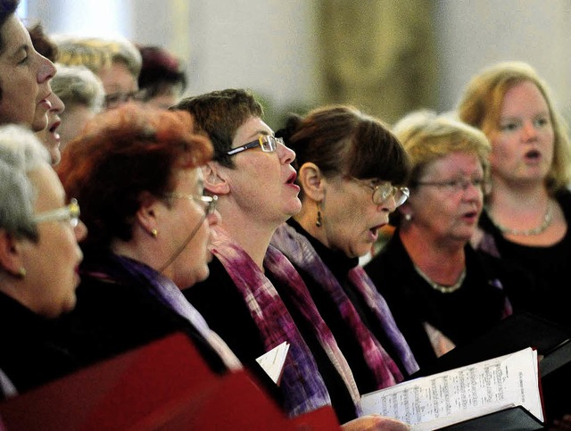 Der Schutterner Kirchenchor bei seinem Auftritt  | Foto: Wolfgang Knstle