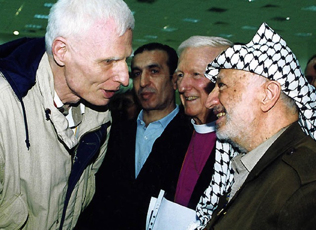 Hans-Joachim Fliedner traf Ostern 2004...stinenserprsidenten Jassir Arafat.    | Foto: Privat