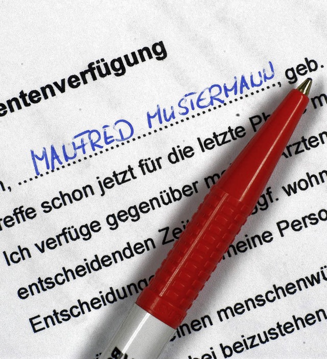 Eine Patientenverfgung muss &#8222;sicher&#8220;  abgefasst sein.   | Foto: dpa